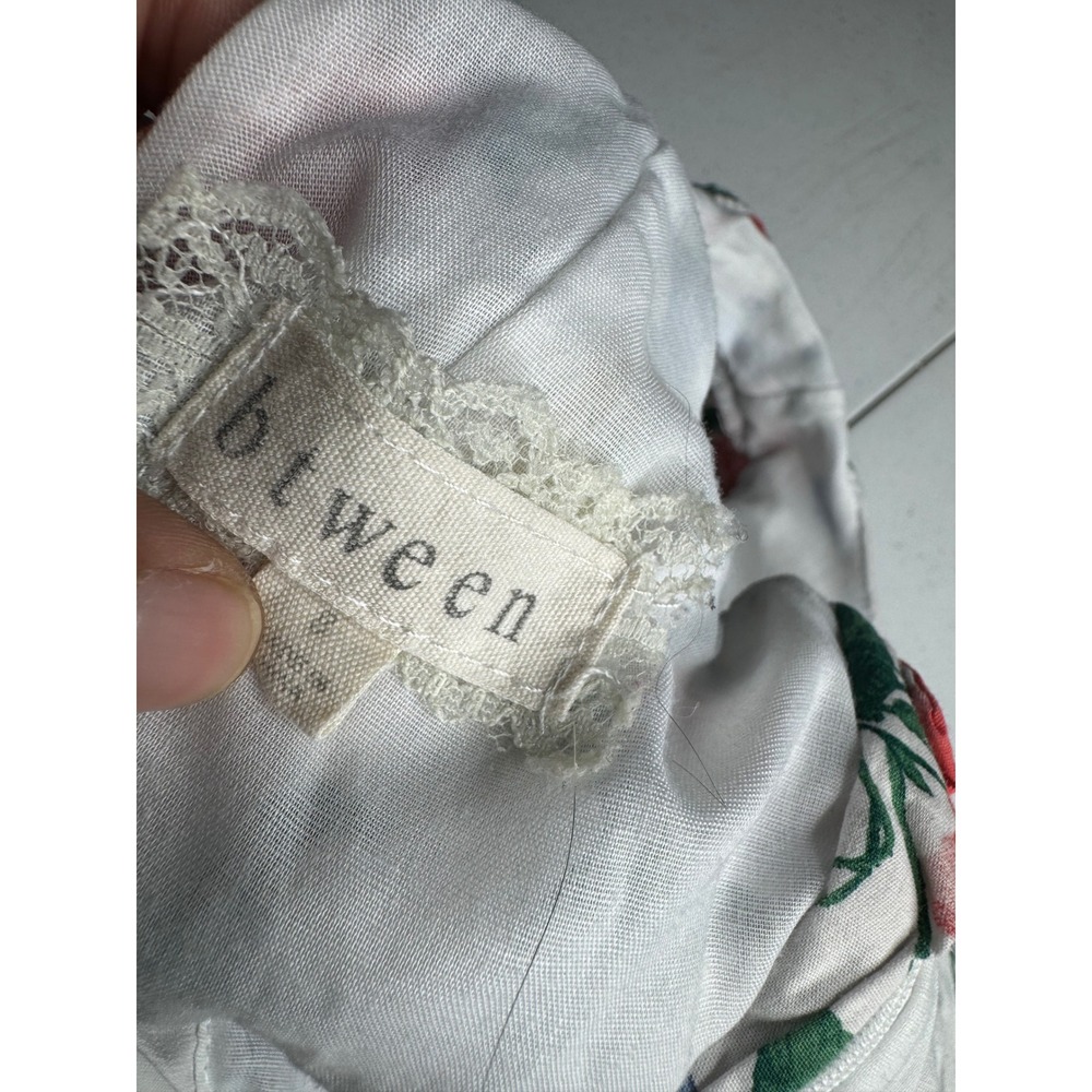btween Girls Floral Ruffle Bow‎ Back Dress White Size 6X - Picture 7 of 9